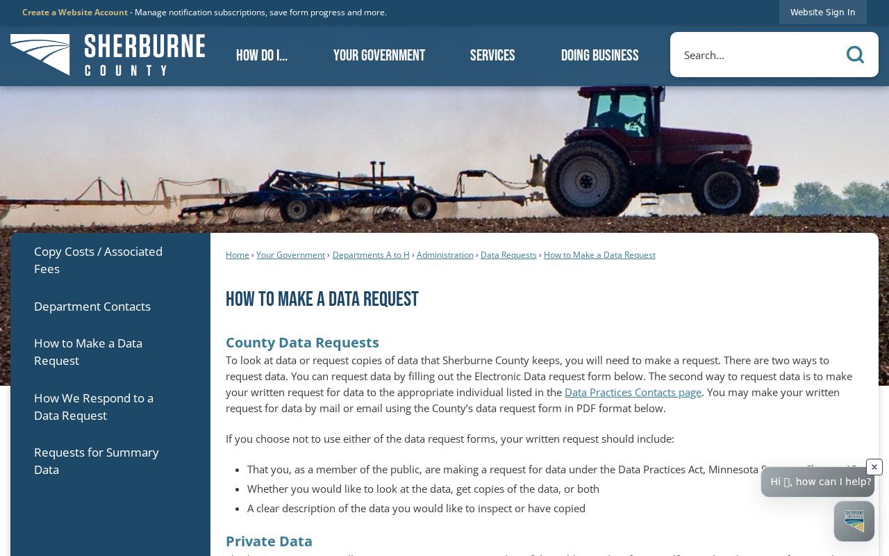 Sherburne County case search records request source information