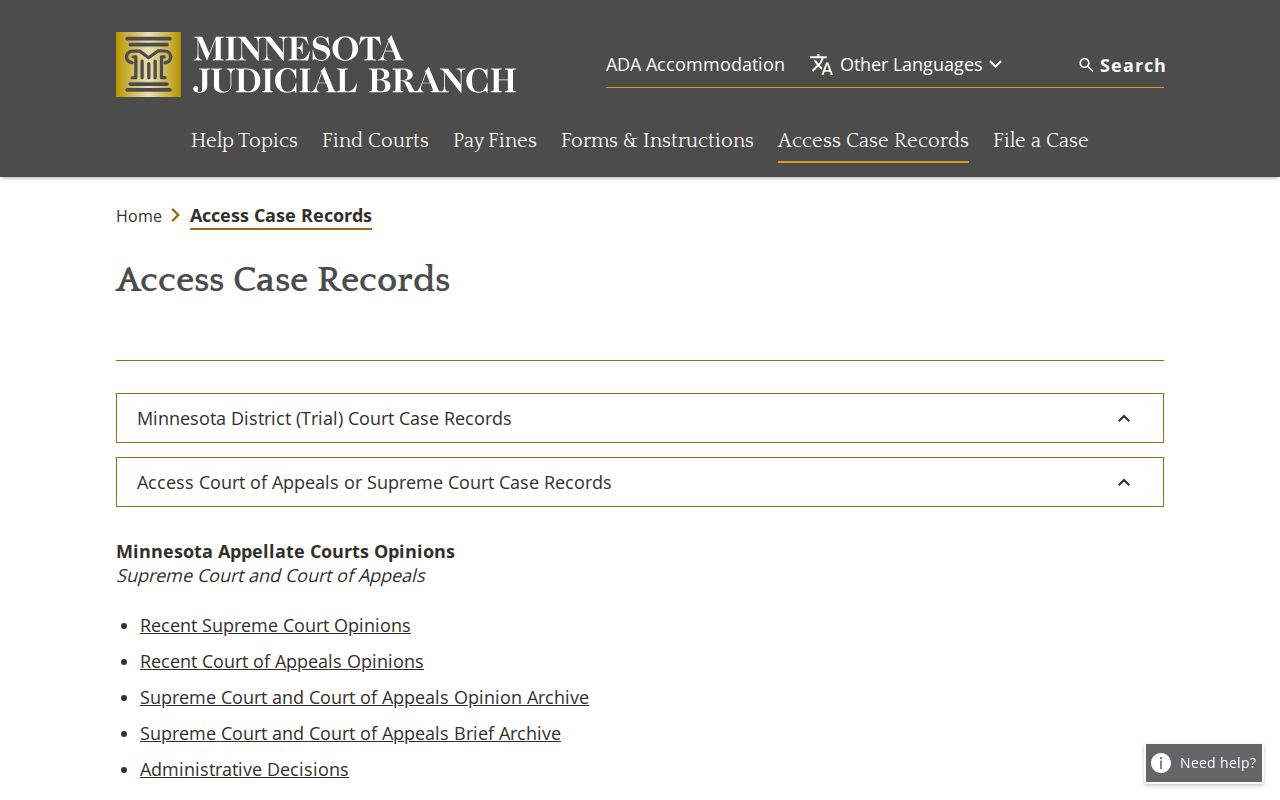 Sherburne County court calendar public courthouse access information